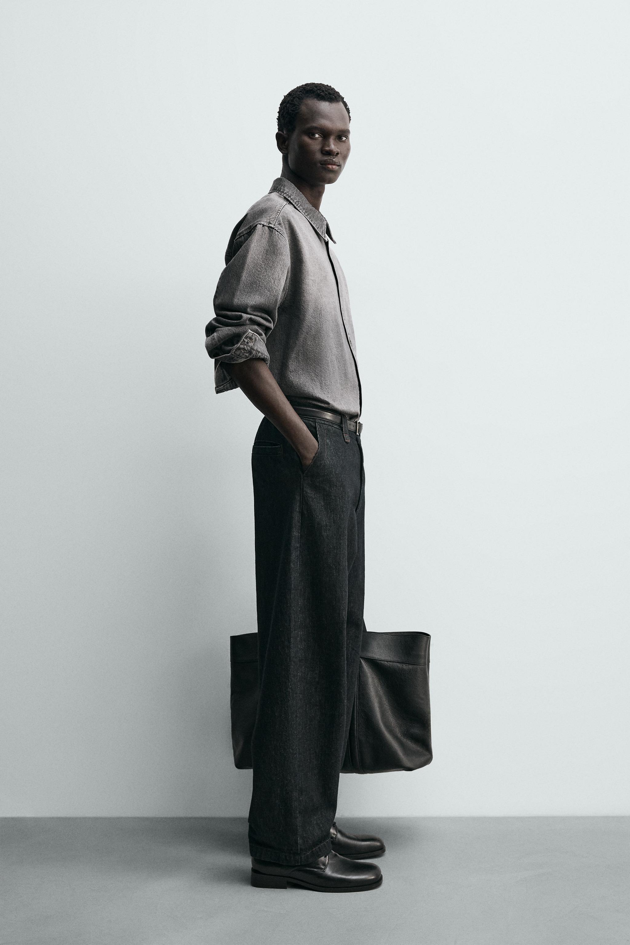 WASHED RELAXED FIT DENIM SHIRT